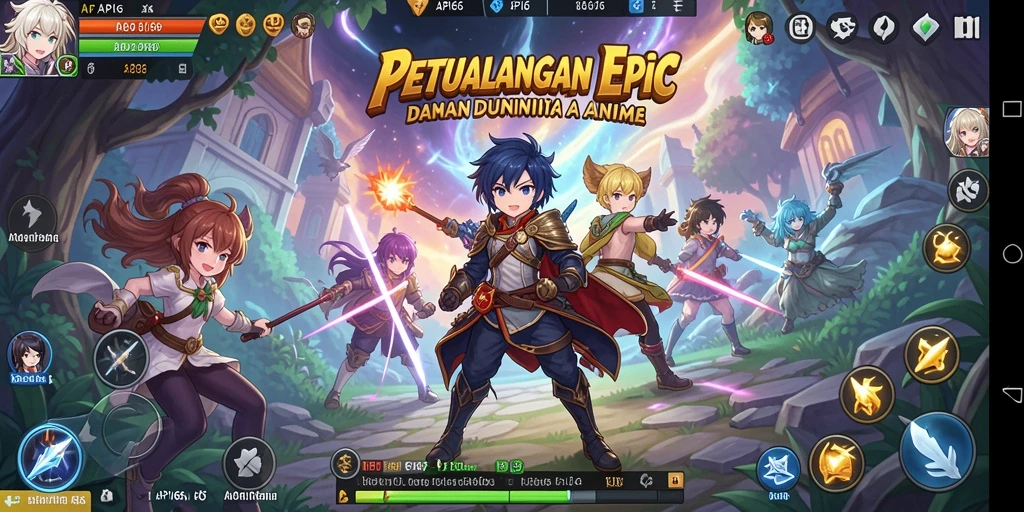 Gameplay seru dalam API66 dengan karakter anime ikonik.