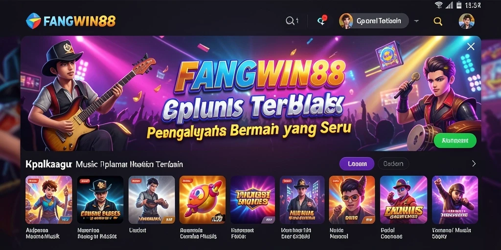 Screenshot gameplay FANGWIN88 menunjukkan pengguna menikmati pengalaman musik yang menarik.
