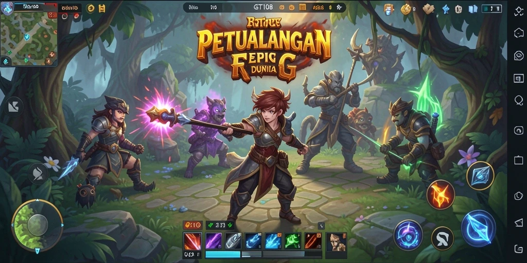 Tampilan gameplay RPG yang menakjubkan di GT108.