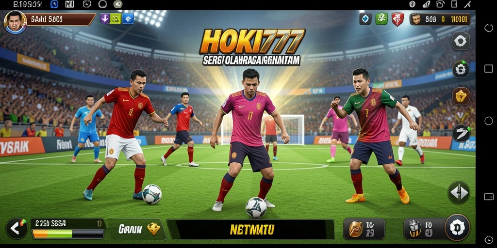 Tampilan gameplay menarik dari HOKI777 yang menampilkan pertandingan olahraga.