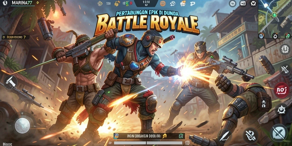 Gameplay seru dan intens di MARINA77, aksi Battle Royale yang mendebarkan.