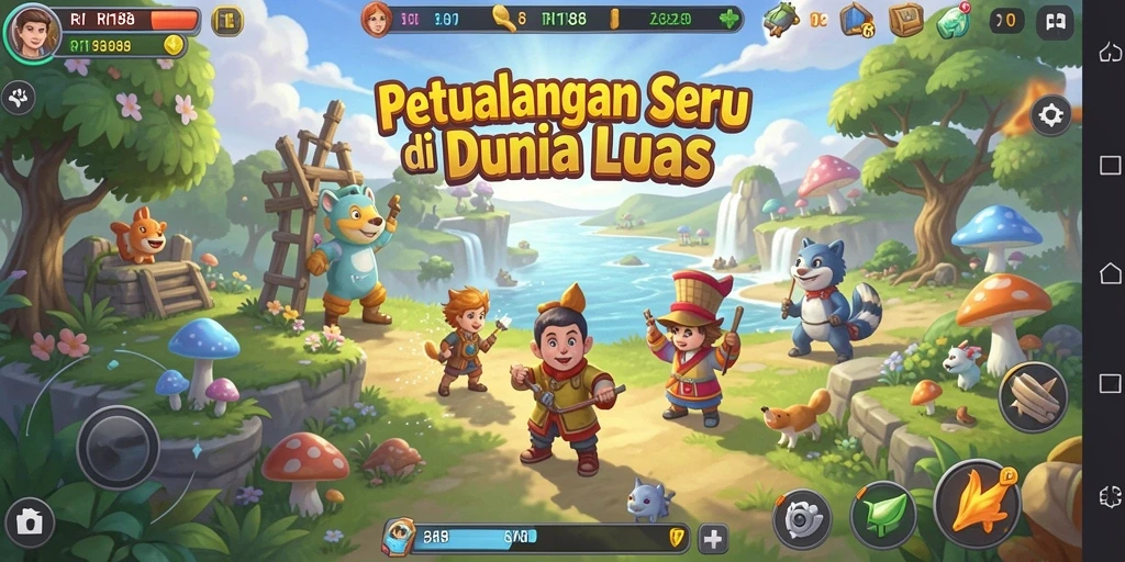 Screenshot gameplay RI188 yang menampilkan aksi petualangan seru.